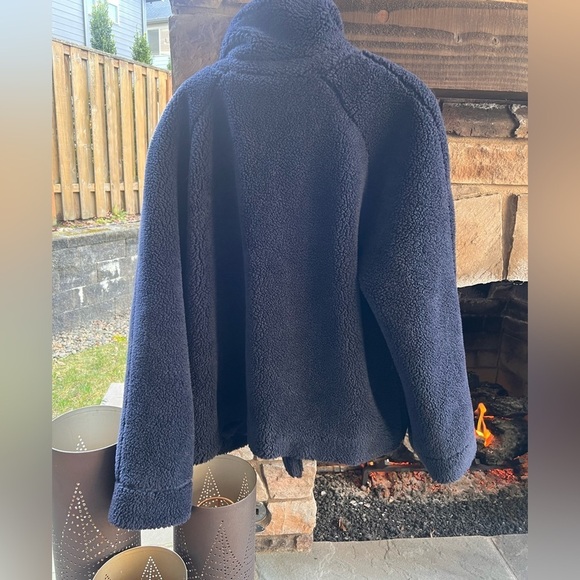 Loft Sherpa Blue Jacket with Matching Top set/lot - Picture 4 of 8